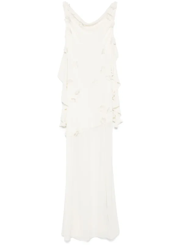 ROTATE BIRGER CHRISTENSEN Waterfall Maxi Dress | Neutrals | FARFETCH