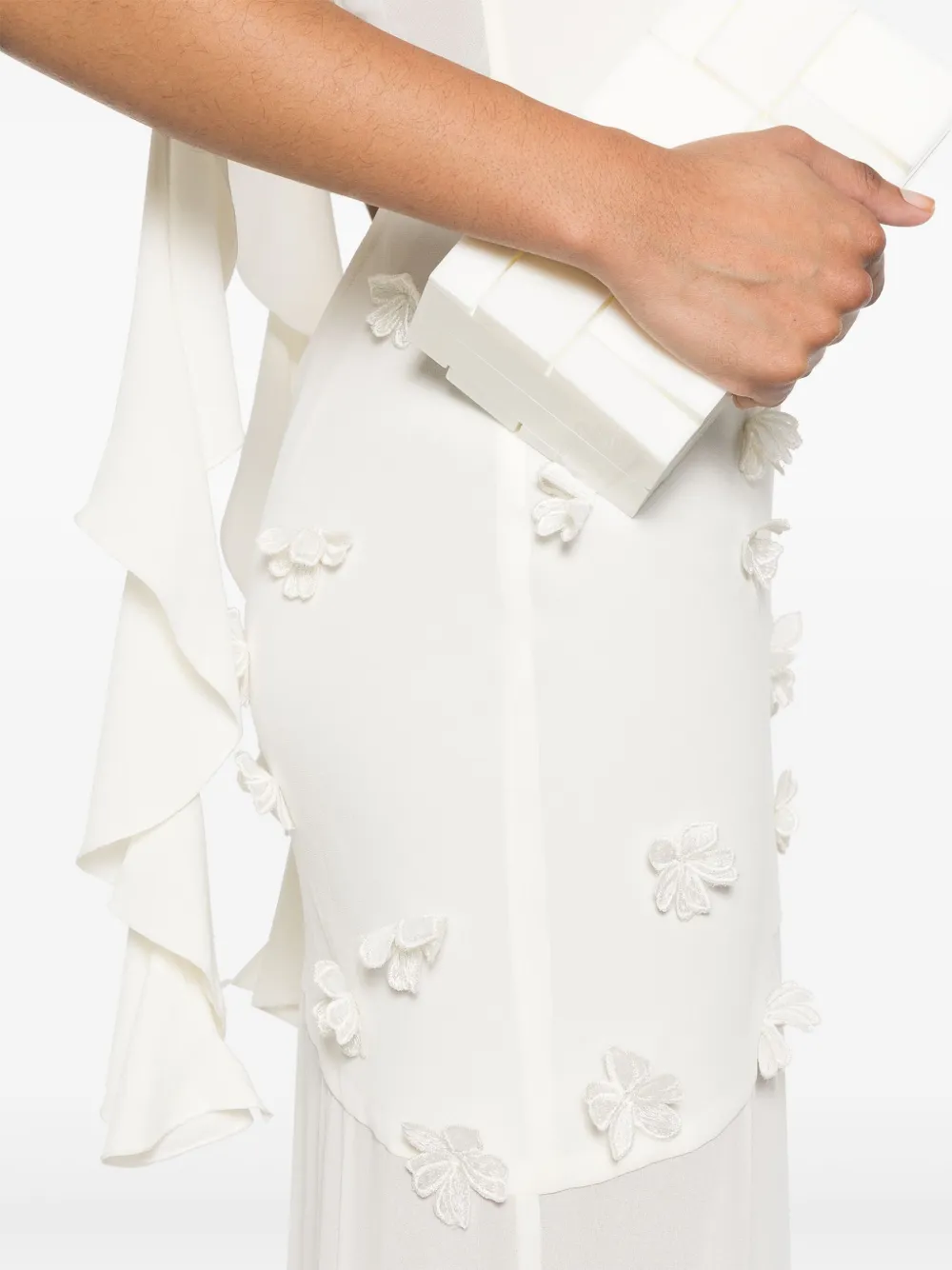 ROTATE BIRGER CHRISTENSEN Waterval maxi-jurk Beige