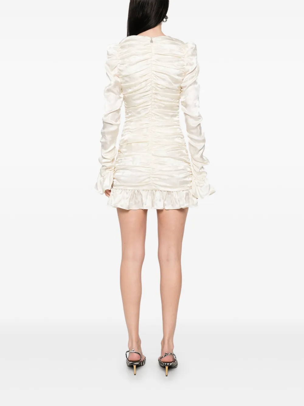 ROTATE BIRGER CHRISTENSEN Satijnen mini-jurk Beige