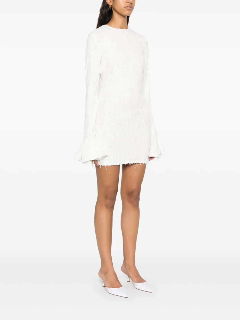 ROTATE BIRGER CHRISTENSEN Mini-jurk met open rug Wit