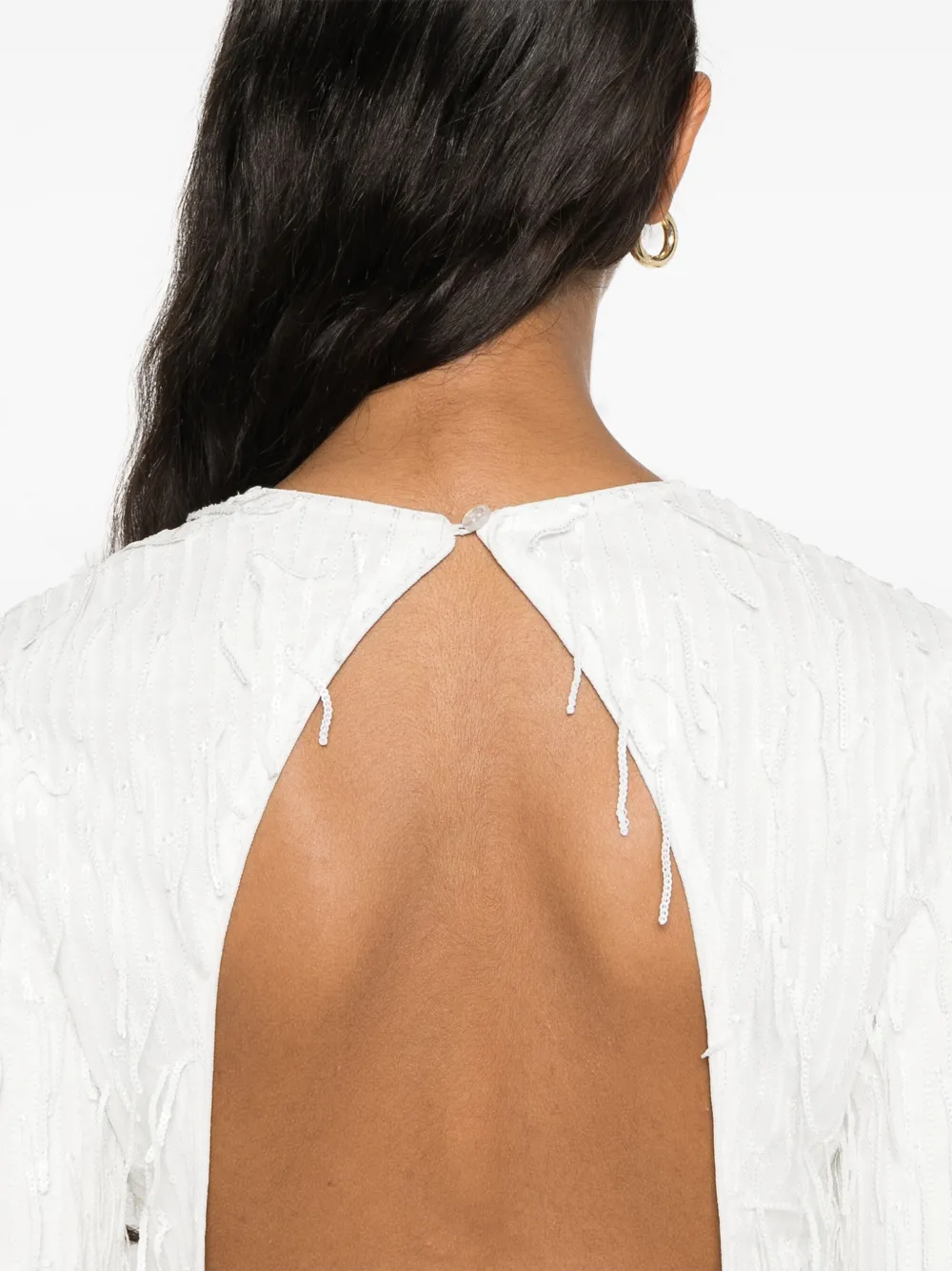ROTATE BIRGER CHRISTENSEN Mini-jurk met open rug Wit