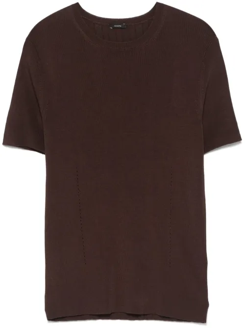 JOSEPH t-shirt nervuré - Marron - JOSEPH - Modalova