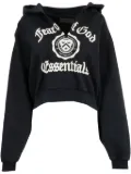 FEAR OF GOD ESSENTIALS heavy-fleece cropped hoodie - Black