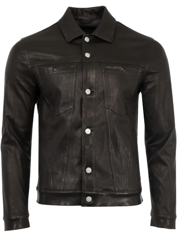Giorgio Brato レザーシャツジャケット | ブラック | FARFETCH JP