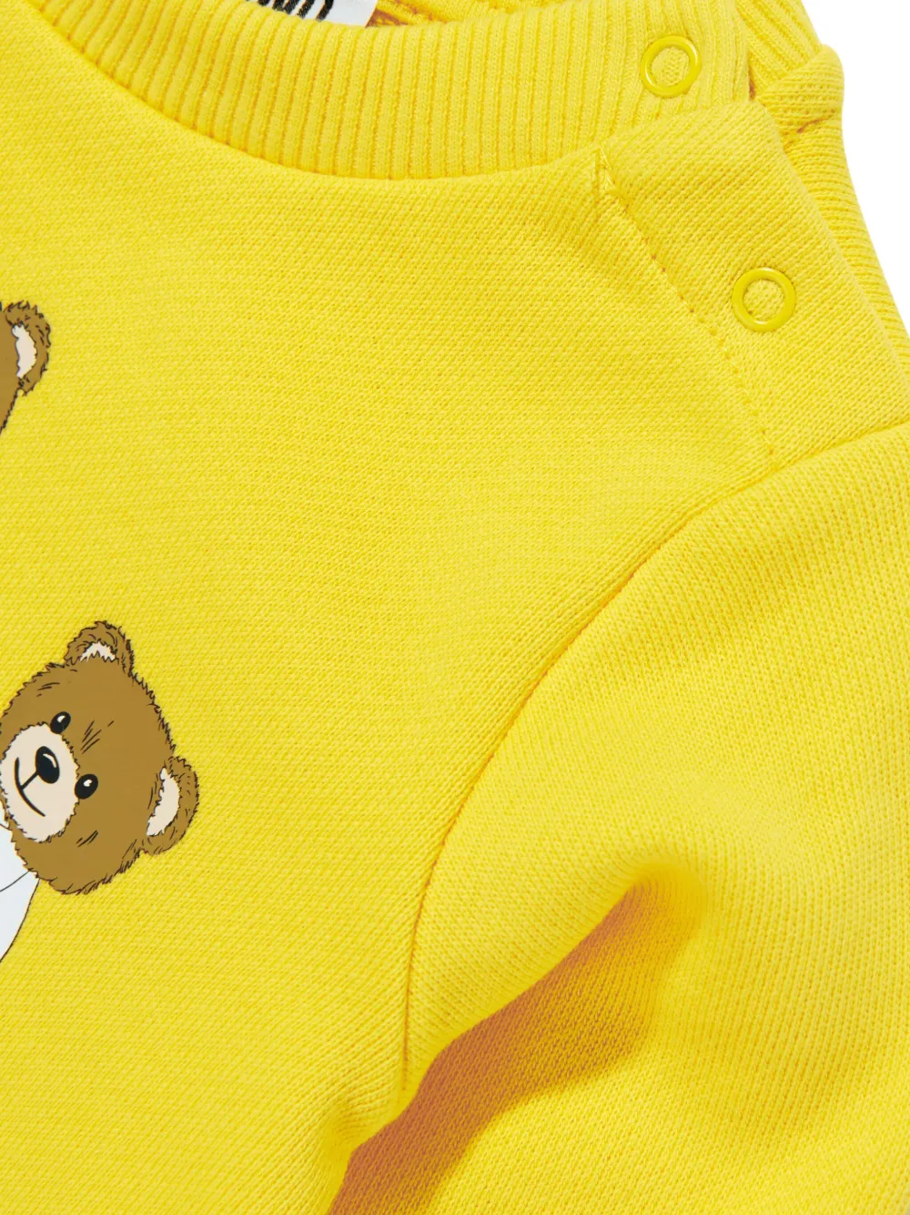 Moschino Kids Sweater met teddybeerprint Geel