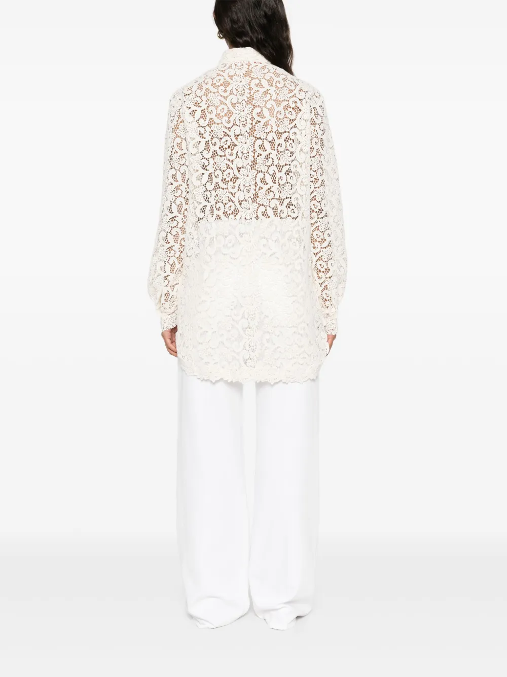 Ermanno Scervino Suède blouse Wit