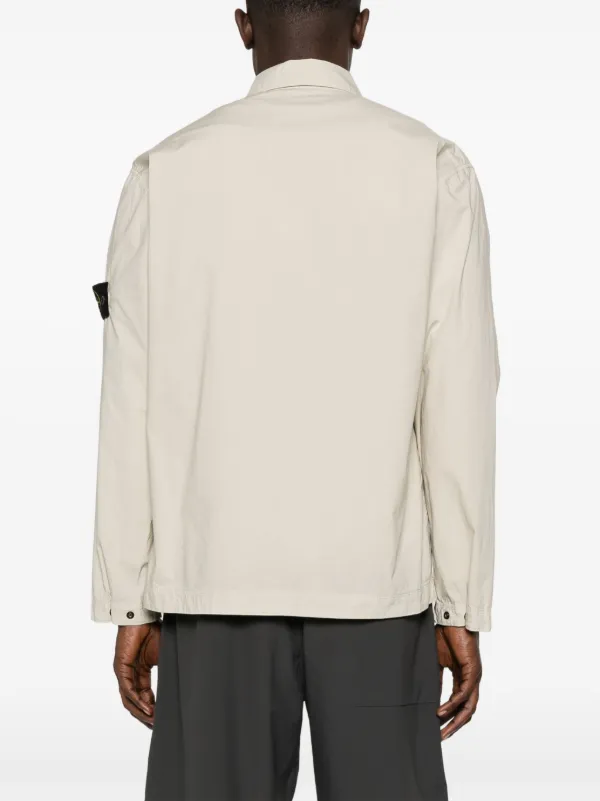 Stone Island コンパスバッジ オーバーシャツ | ニュートラル