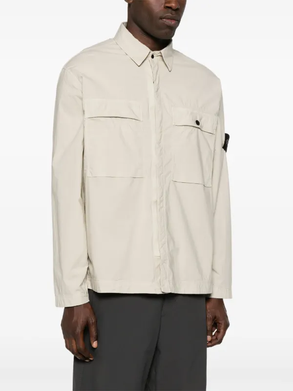 Stone Island コンパスバッジ オーバーシャツ | ニュートラル
