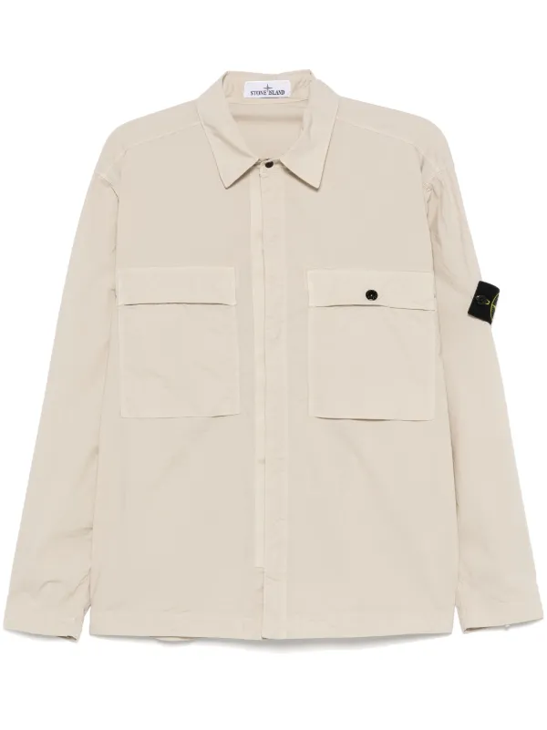 Stone Island コンパスバッジ オーバーシャツ | ニュートラル