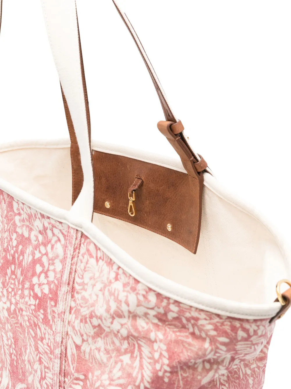 Golden Goose Canvas shopper met toile de jouy-print Rood