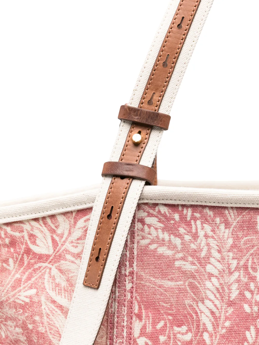 Golden Goose Canvas shopper met toile de jouy-print Rood