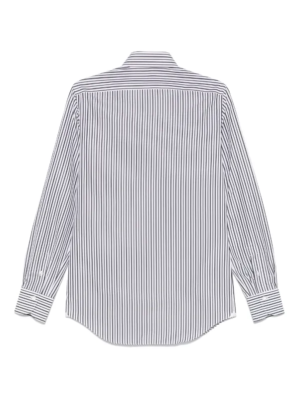 Finamore 1925 Napoli 条纹棉衬衫| 白色| FARFETCH CN