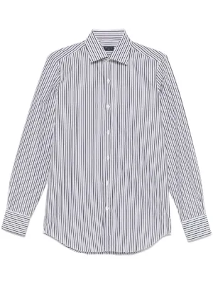 Finamore 1925 Napoli ストライプ シャツ | ブルー | FARFETCH JP