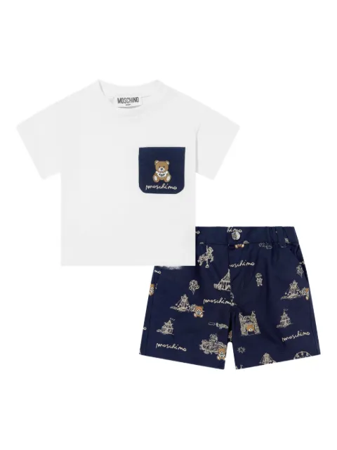 Moschino Kids Conjunto com short em algodão