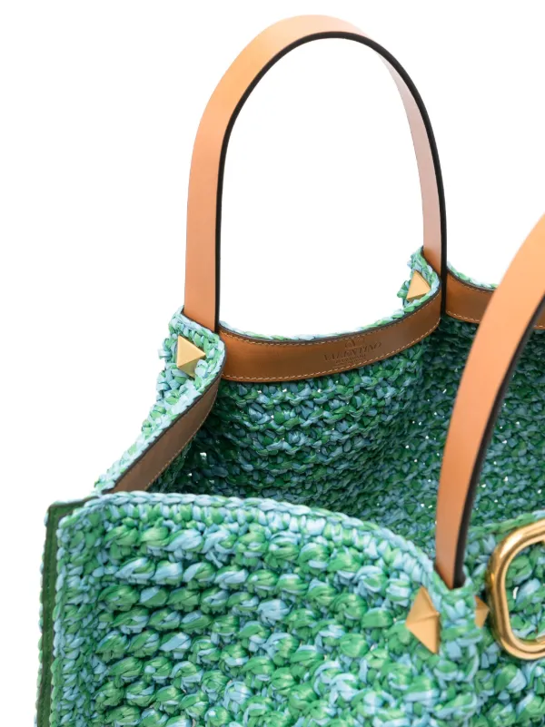 Valentino Garavani VLogo Tote Bag | Blue | FARFETCH CA