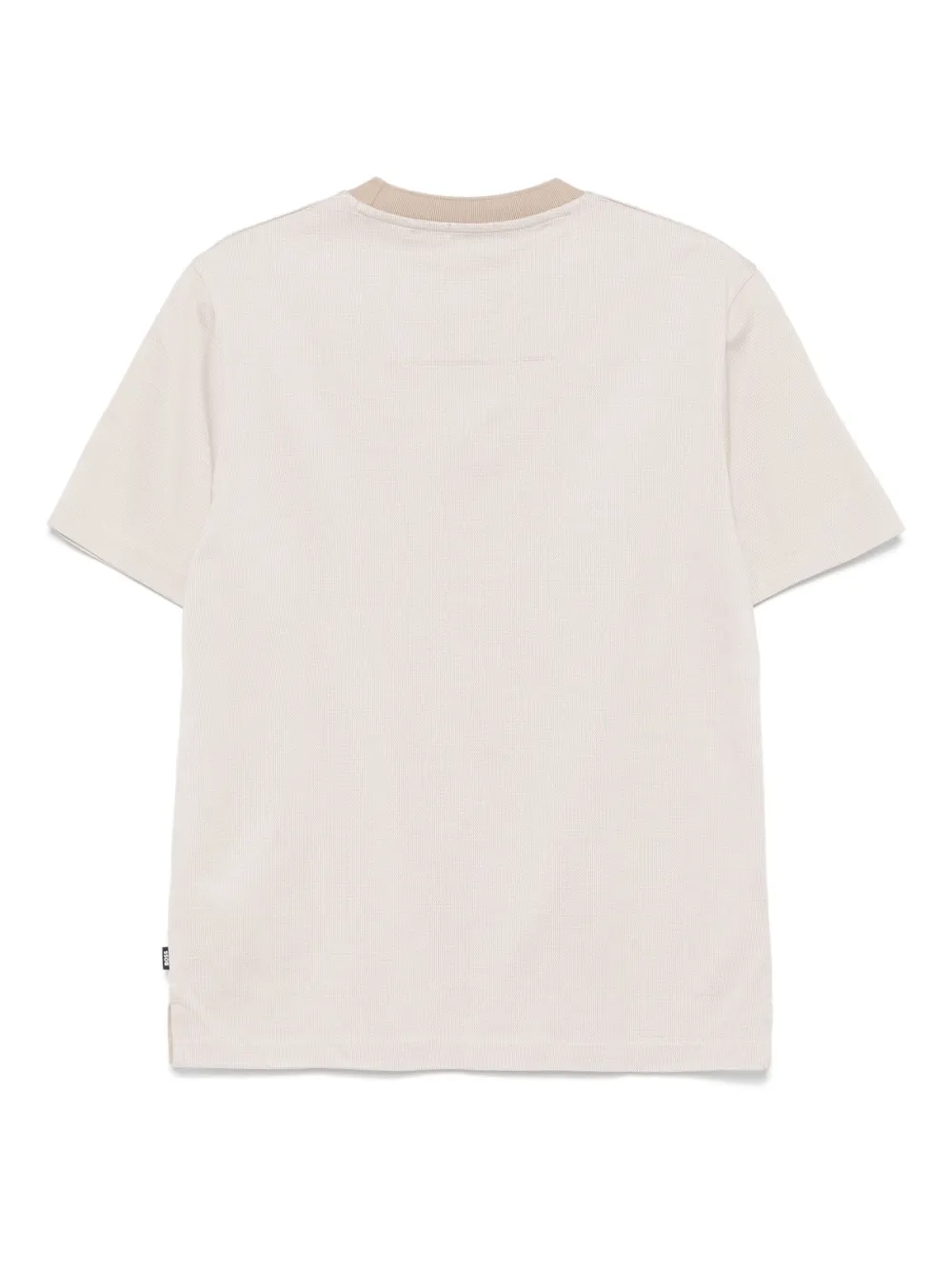 BOSS T-shirt met micro-patroon - Beige