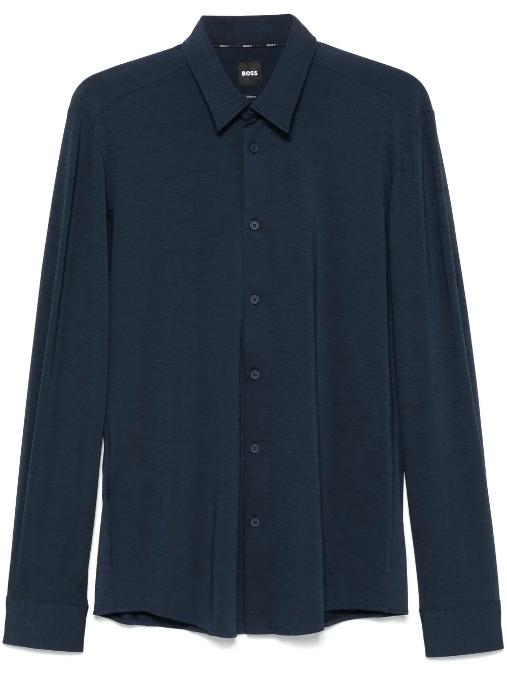 BOSS Jersey overhemd Blauw