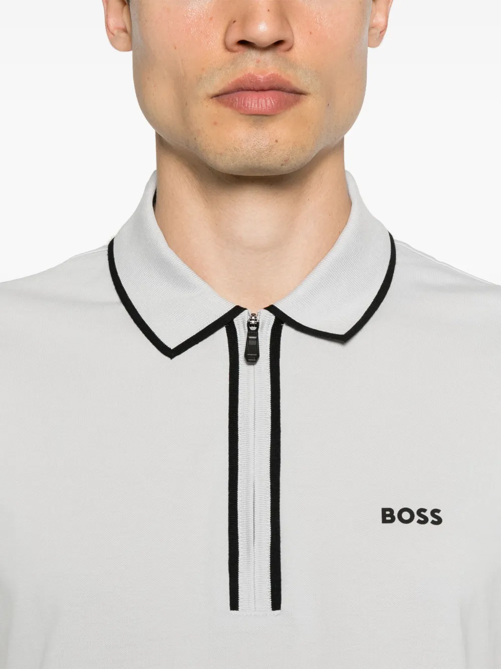 【送料無料キャンペーン】 ポロシャツ ストライプ BOSS | JP FARFETCH | グレー トップス