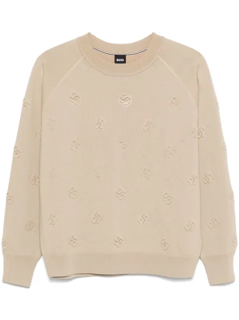 BOSS logo-embossed sweater