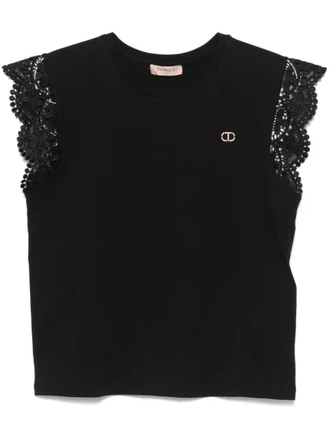 TWINSET lace-cap-sleeves T-shirt
