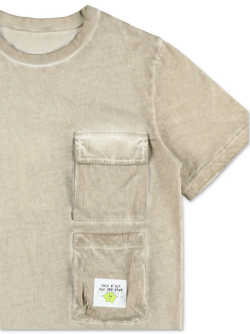 MM6 Maison Margiela Kids T-shirt met logopatch Beige