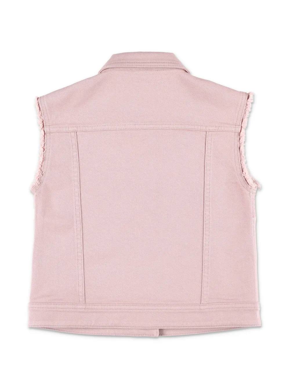 Golden Goose Kids logo-embroidered denim gilet - Roze