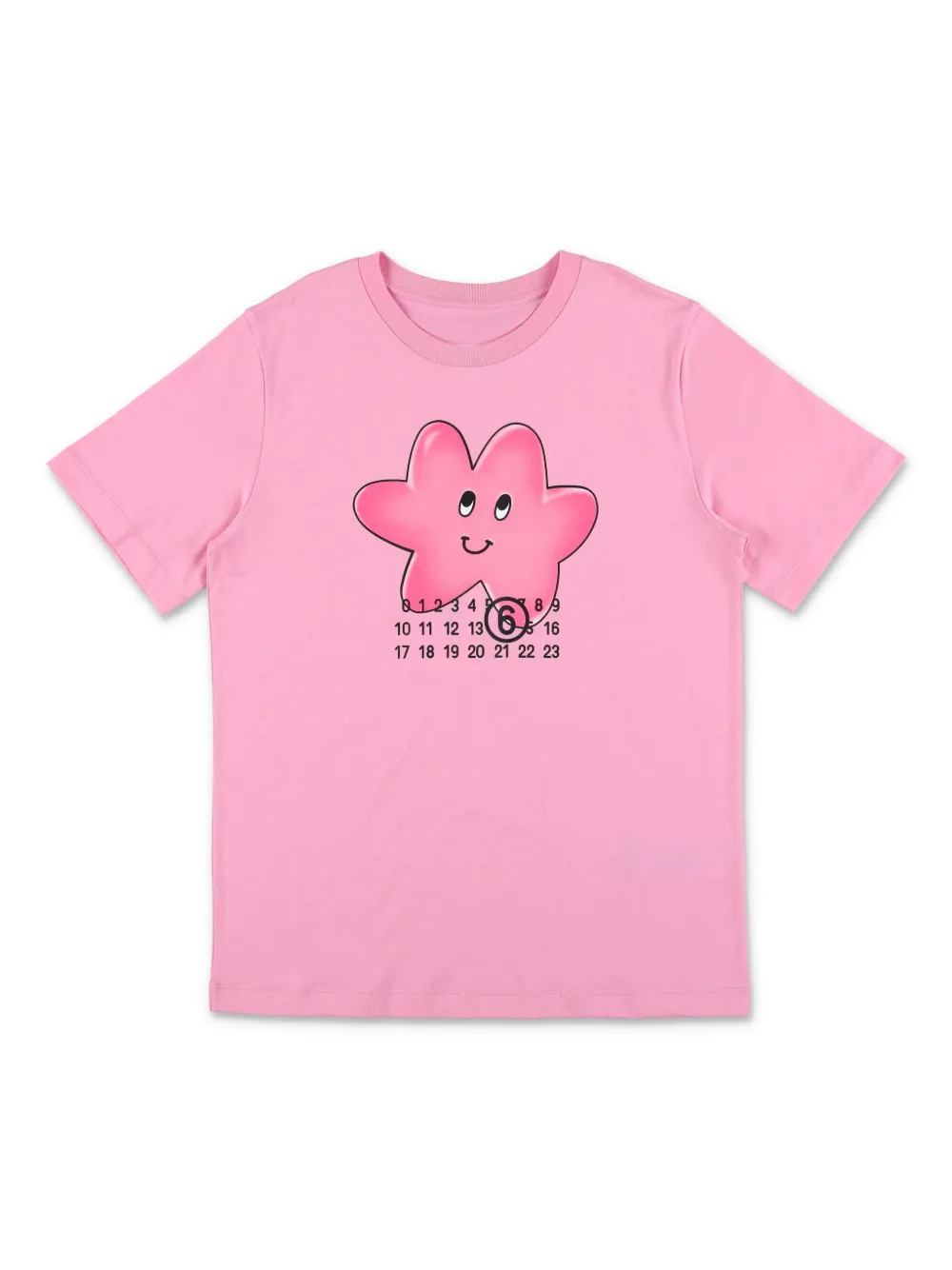 MM6 Maison Margiela Kids T-shirt met nummerprint Roze