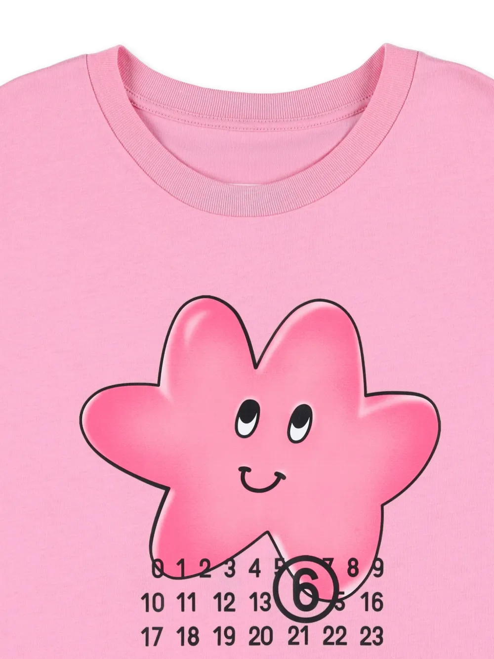 MM6 Maison Margiela Kids T-shirt met nummerprint Roze