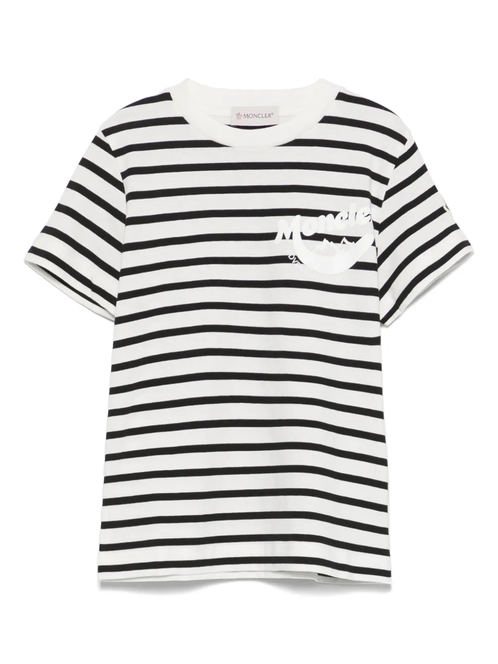 Moncler Enfant Gestreept T-shirt Wit