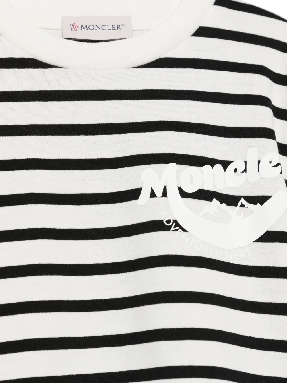 Moncler Enfant Gestreept T-shirt Wit