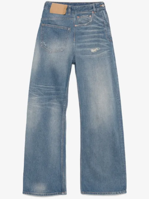 MM6 Maison Margiela Twist distressed panelled jeans