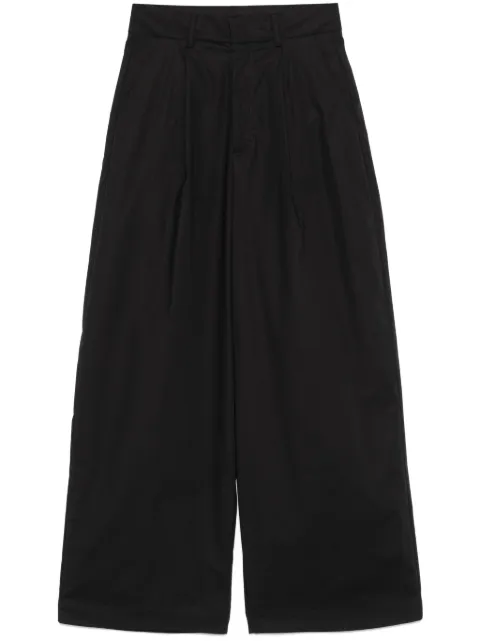 Nude wide trousers
