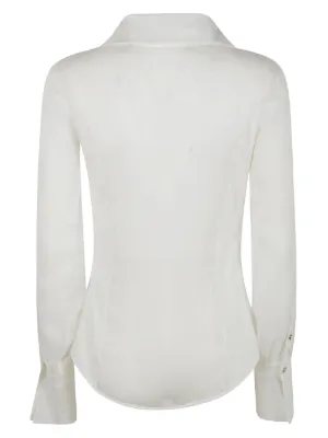 ✰blugirl〜by Blumarine✰オフホワイト ビーズ装飾スカート✰ Blumarine Blugirl RUNWAY Silk Floral Dress with Ruffles (S