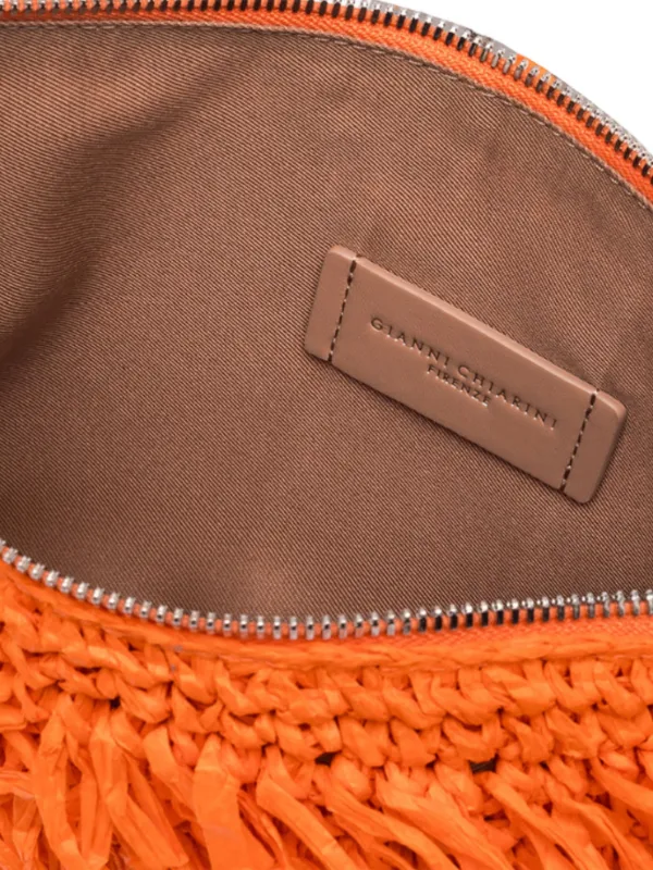 【送料&関税込】Gianni Chiarini Marcella Clutch Gianni Chiarini Clutch in raffia 'Marcella' Black Woman