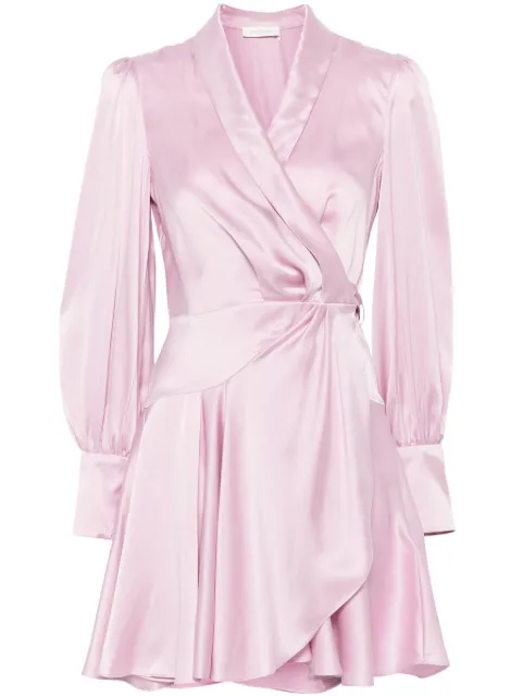 ZIMMERMANN silk wrap mini dress