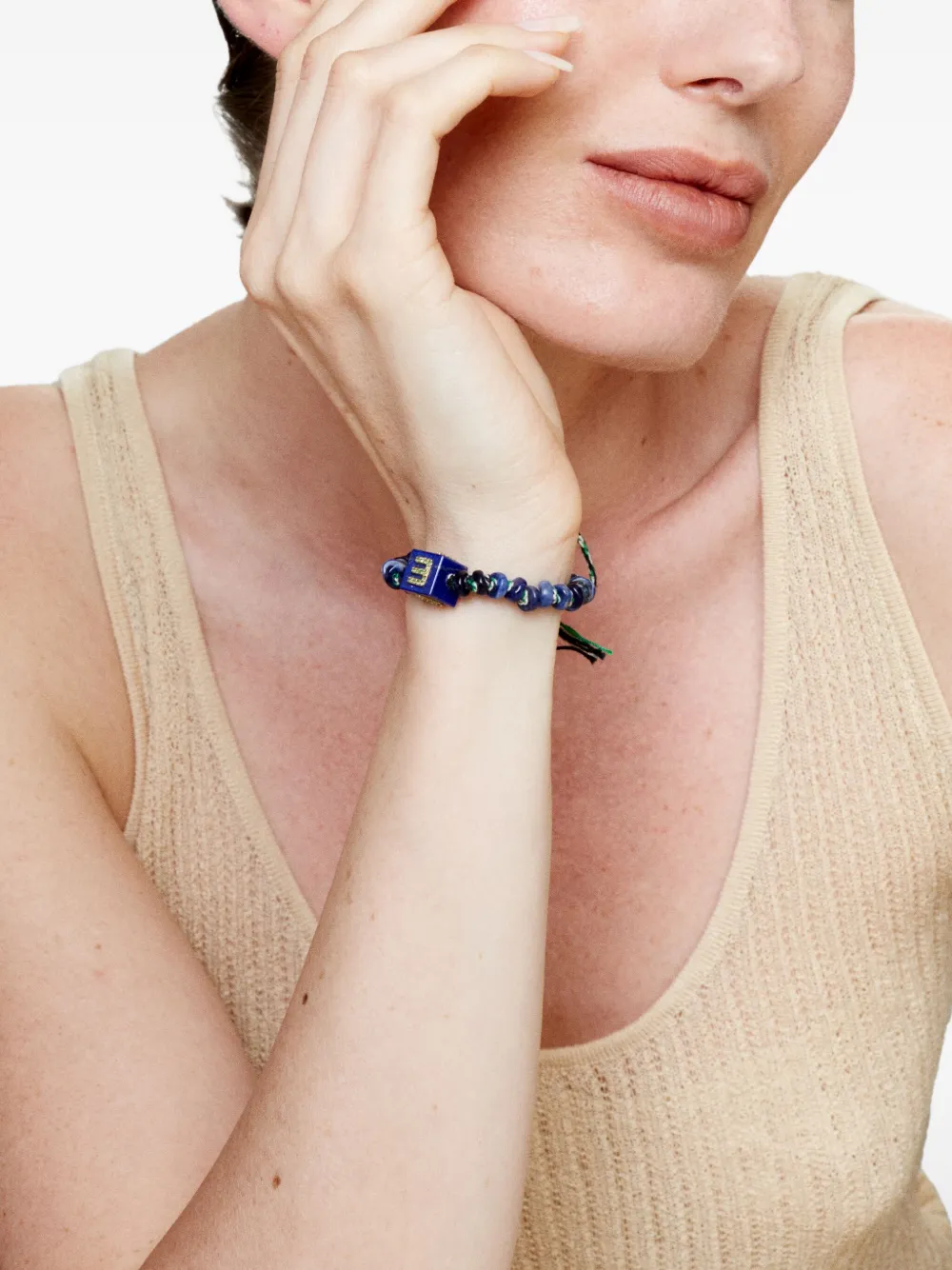 Tamara Taichman Cubix Love tsavorite sodalite bracelet - Blauw