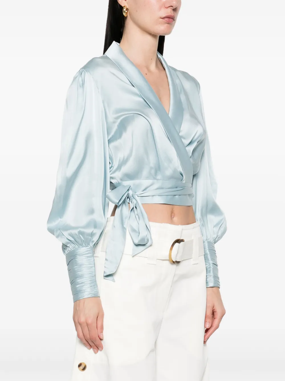 ZIMMERMANN Zijden wikkeltop Blauw