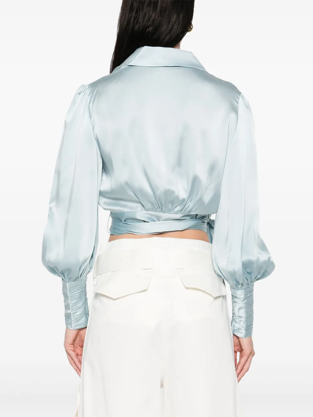 ZIMMERMANN Zijden wikkeltop Blauw
