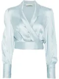 ZIMMERMANN silk wrap top - Blue