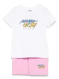 MSGM Kids logo-print shorts set - White