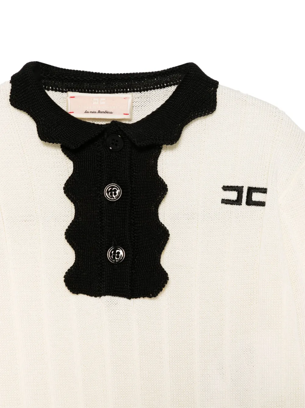 Elisabetta Franchi La Mia Bambina Gebreide romper Wit