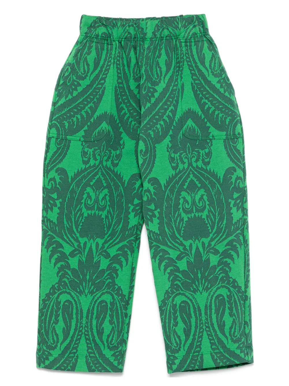 ETRO KIDS Pantalon met paisley-jacquard Groen