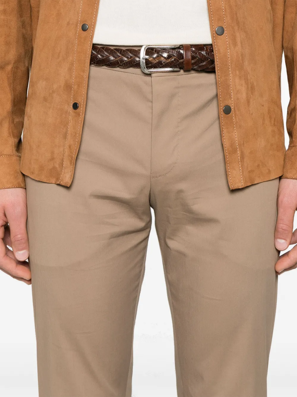 PT Torino Broek met toelopende pijpen Bruin