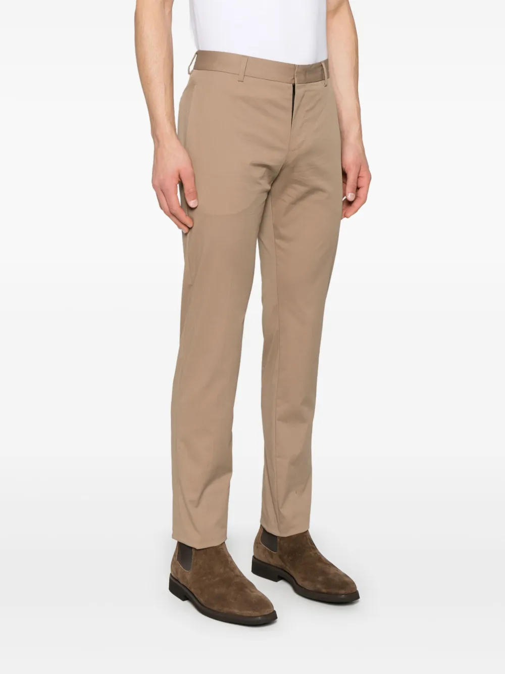 PT Torino Broek met toelopende pijpen Bruin