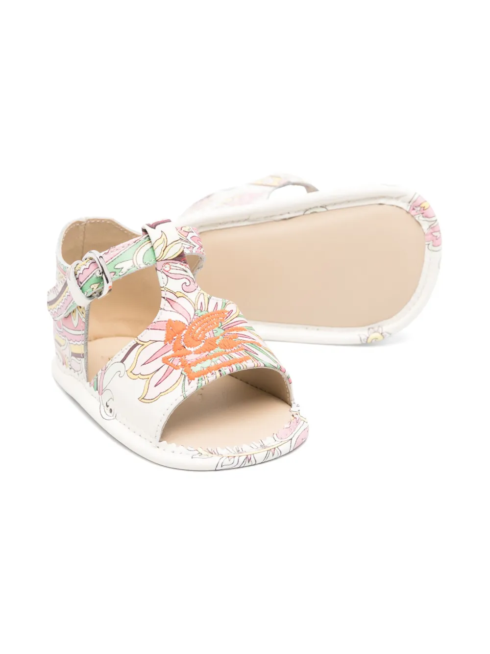 ETRO KIDS paisley-print sandals - Wit