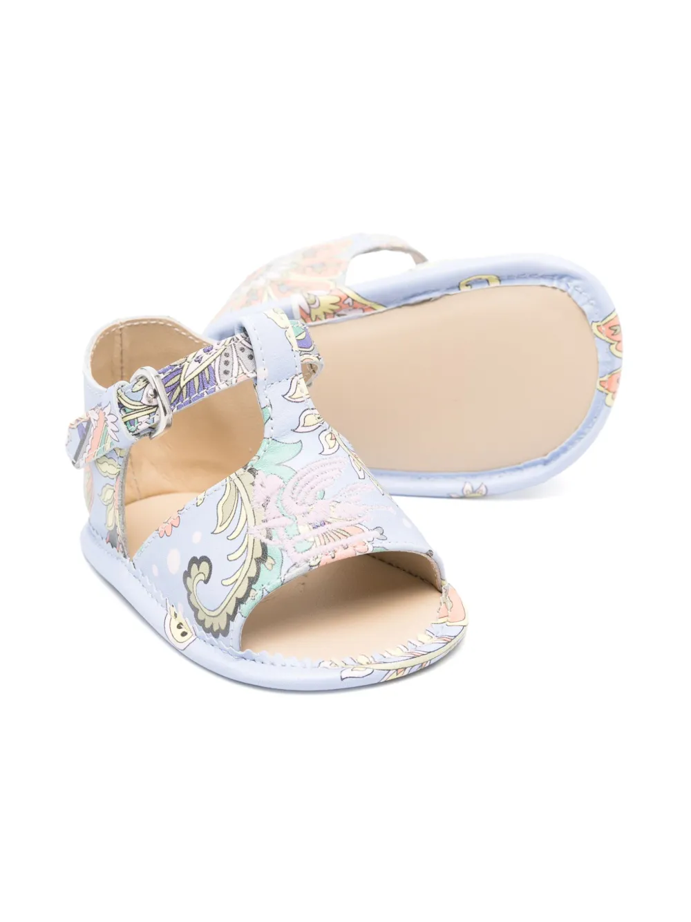 ETRO KIDS Sandalen met paisley-print - Blauw