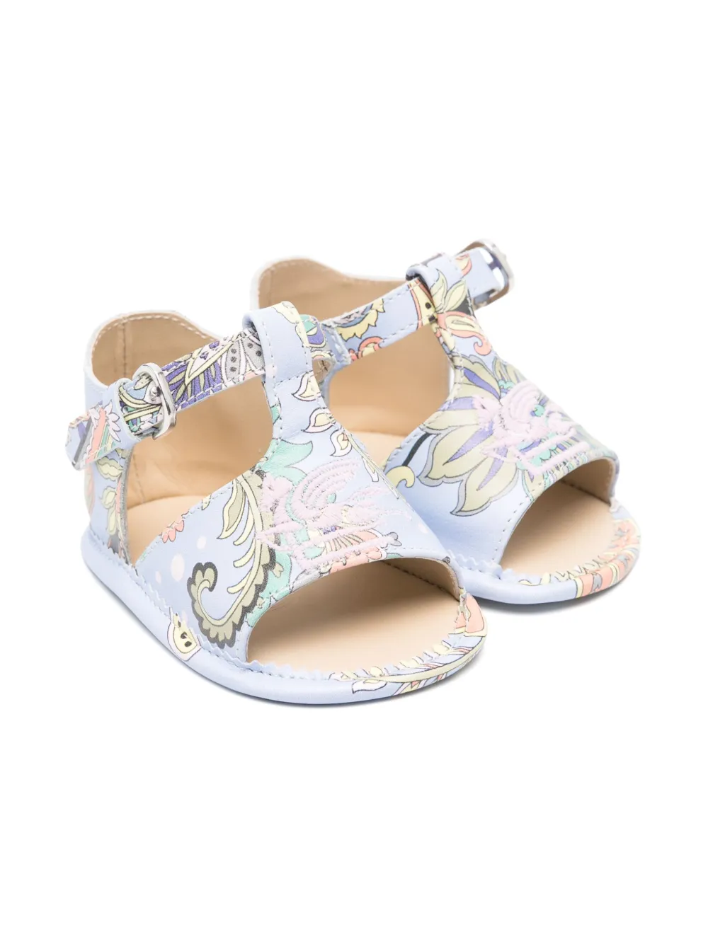 ETRO KIDS paisley-print sandals Blue