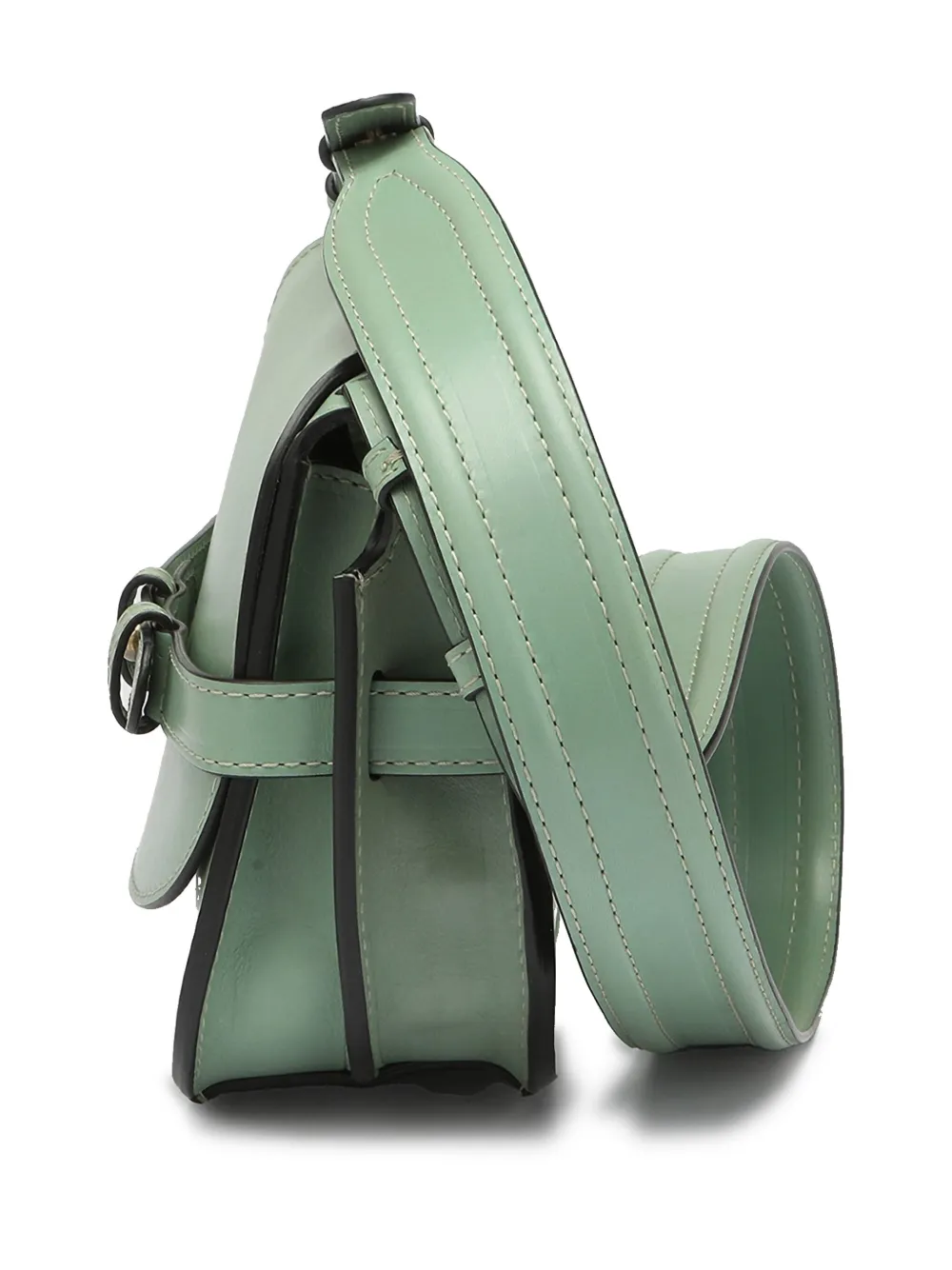 Officine Creative Leren crossbodytas Groen