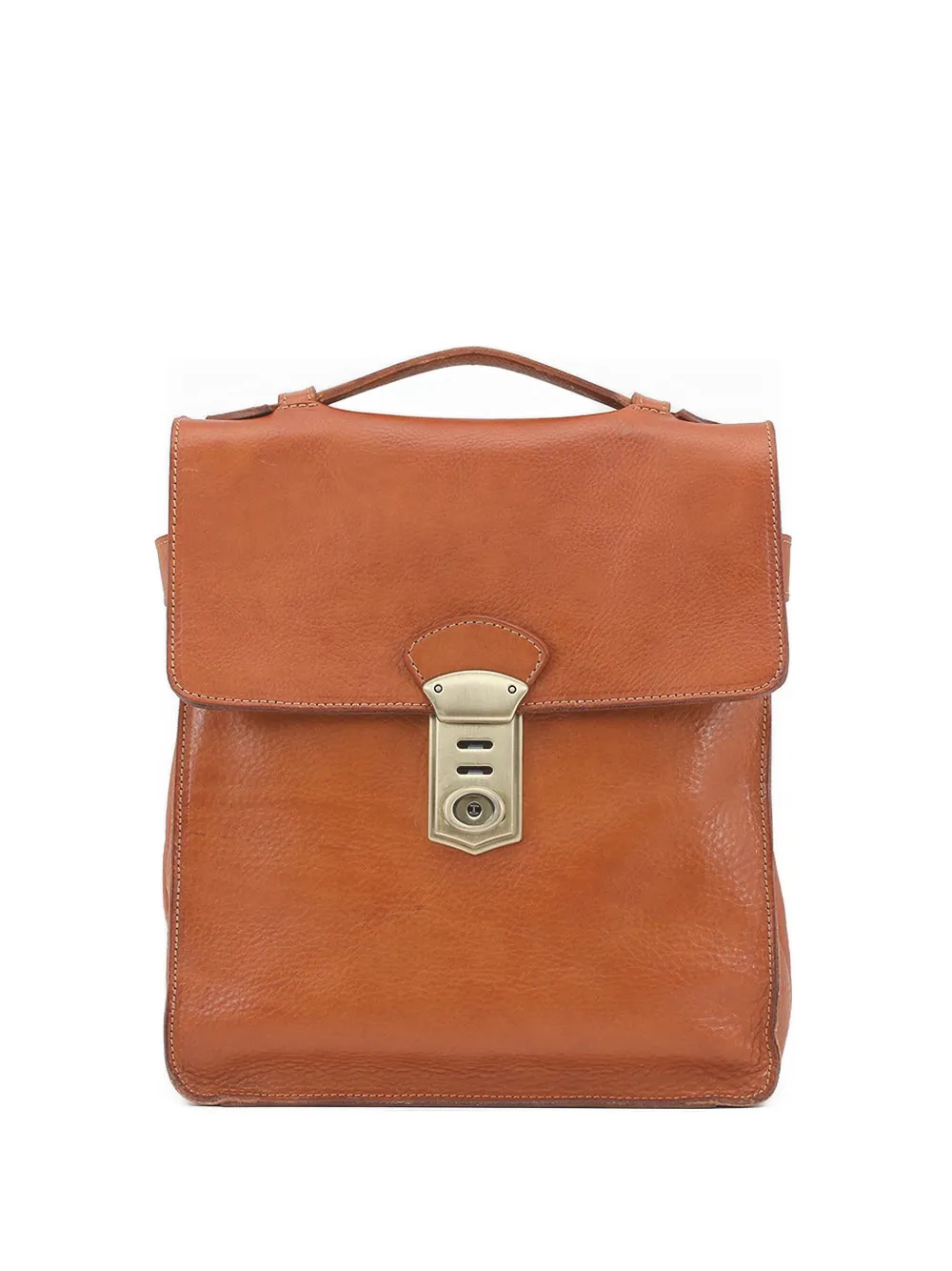 Officine Creative Leren laptoptas Bruin