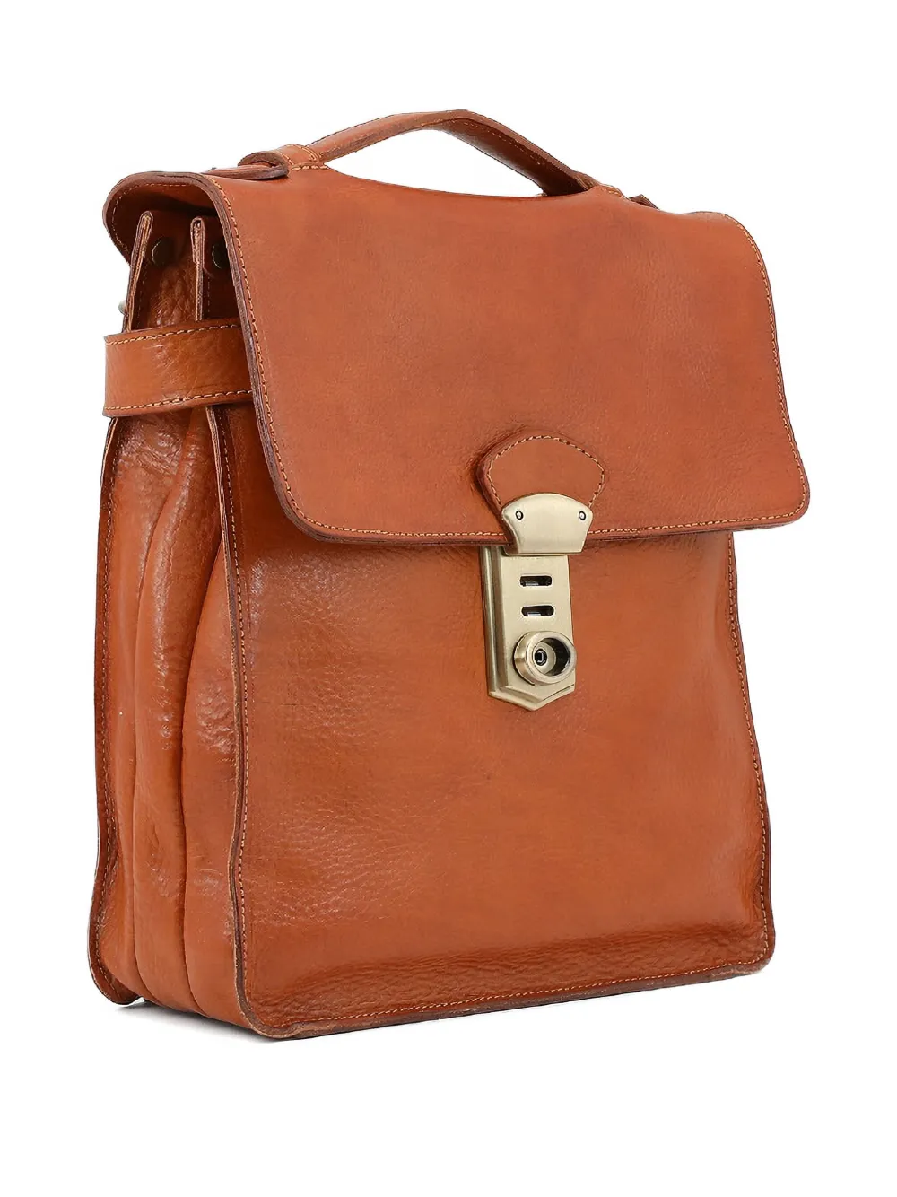 Officine Creative Leren laptoptas Bruin